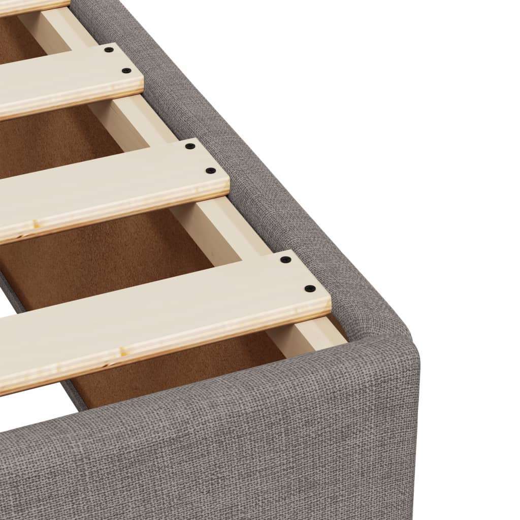 vidaXL Box spring postelja z vzmetnico taupe 140x190 cm blago, (21306006) | Shoptok.si