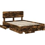  Konstrukcija postelje z vzglavjem Dimljeni oreh 140 x 200 cm, (5000102970) | Shoptok.si