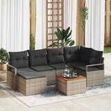  Sjedeća garnitura za vrt 7 kom. Bež i krema poliratan 232 x 122 x 69 cm | shoptok.hr