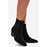 Boto Women's Suede Ankle Boots With Heel Insulated Black Arelia | Shoptok.si