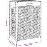 vidaXL Košara za rublje 44 x 34 x 64 cm od vodenog zumbula | shoptok.hr