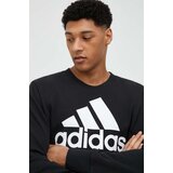 Adidas Bombažen pulover moška, črna barva | Shoptok.si