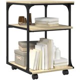  Stojalo za tiskalnik 3-nadstropno sonoma hrast 43x48x64 cm les, (5000152782) | Shoptok.si