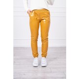 Kesi Double-layer trousers with velour mustard | Shoptok.si