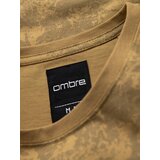 Ombre Men's patterned cotton short-sleeved T-shirt - olive | Shoptok.si