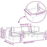  Komplet pohištva za dnevno sobo z blazino 6 pcs Črna Žamet, (5000283112) | Shoptok.si