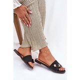 Boto Ladies Flat Heel Sandals With Bow Black Sallariela | Shoptok.si