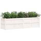  Vrtno cvetlično korito belo 180x50x50 cm trdna borovina | Shoptok.si