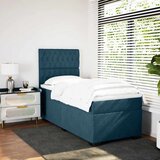 Box spring krevet s madracem plavi 80 x 200 cm baršunasti | shoptok.hr