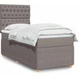  Krevet s oprugama i madracem smeđesivi 90x200 cm od tkanine | shoptok.hr