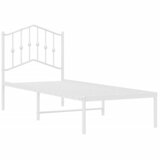  Metalni okvir krevet bez madraca s uzglavljem bijeli 75x190 cm | shoptok.hr