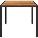  Vrtni stol s pločom od drva bagrema crni 150x90x75cm poliratana | shoptok.hr