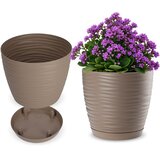 KADAX cvetlični lonec 17 cm okrogel plastični cvetlični lonec bež barve, (5000353002) Slike