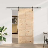  Klizna vrata Prirodna 90 x 208 cm Masivna borovina Cijene