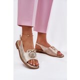 S. BARSKI Elegant Sandals With Decoration On Flat Heel S.Barski Cene