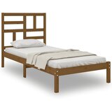 Furnova Posteljni okvir medeno rjav iz trdnega lesa 100x200 cm, (21936525) | Shoptok.si