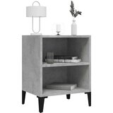  Nočna omarica s kovinskimi nogami betonsko siva 40x30x50 cm, (20916217) | Shoptok.si