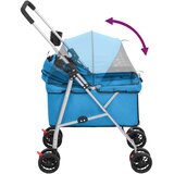  Sklopiva kolica za pse plava 76 x 50 x 100 cm od tkanine oxford | shoptok.hr