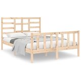  Posteljni okvir iz trdnega lesa 135x190 cm, (20905381) | Shoptok.si