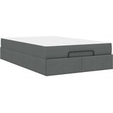  Konstrukcija postelje z vzmetnico Temno siva 120 x 190 cm blago | Shoptok.si