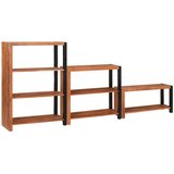  Polica 3 pcs Smeđa 80 x 30 x 110 cm Čvrsto drvo akacije | shoptok.hr