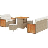  Sjedeća garnitura za vrt 10 kom. 7-Broj sjedala Bež i krema 179 x 173 x 85 cm | shoptok.hr