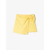 Koton Shorts Skirt Double Breasted Waist Side Tie