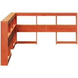  Knjižnica vzglavje L-oblike voščeno rjava 135 cm trdna borovina, (21791123) | Shoptok.si