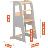 Molarem Home Kuhinjski pomoćnik za djecu HELPER - podesiva platforma - crni i svijetlo drvo Slike