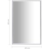 vidaXL Ogledalo srebrno 60 x 40 cm | shoptok.hr