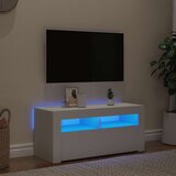 TV ormarić s LED svjetlima bijeli 90 x 35 x 40 cm | Eponuda.ba
