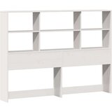 vidaXL Krevet s regalom z knjige bez madraca bijeli 140x190cm borovina | shoptok.hr