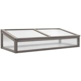 vidaXL Visoka greda z rastlinjakom 110x54x120 cm trden les jelke | Shoptok.si