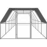 vidaXL Zunanji kokošnjak 3x12x2 m pocinkano jeklo | Shoptok.si
