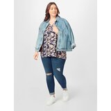 Zizzi Bluza kamela / temno modra / bela | Shoptok.si