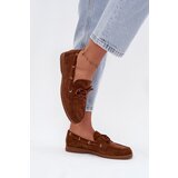 Boto Women's Loafers Moccasins With Lacing Camel Calivra Cene