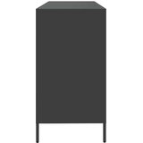  Komoda crna 135x39x73,5 cm hladno valjani čelik | shoptok.hr