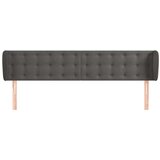  Vzglavje z ušesi temno sivo 163x23x78/88 cm žamet, (20793102) | Shoptok.si