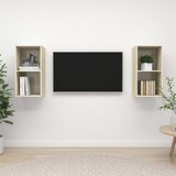 vidaXL Zidni TV ormarići 2 kom boja hrasta sonome od iverice Cijene