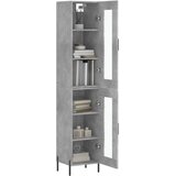  Visoka komoda siva betona 34,5x34x180 cm od konstruiranog drva | shoptok.hr