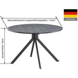 MID.YOU Jedilna Miza Lennox, Siva, Ø 110cm | Shoptok.si