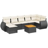  8-dijelni set vrtnih sofa od poliratana s jastucima crni | shoptok.hr