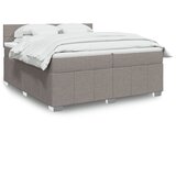 vidaXL Krevet s oprugama i madracem smeđesivi 200x200 cm od tkanine Cijene