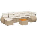  8-dijelni set vrtnih sofa od poliratana s jastucima bež | shoptok.hr