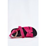 Boto Eco Suede Women's Sandals With Velcro Fuchsia Valpera | Shoptok.si
