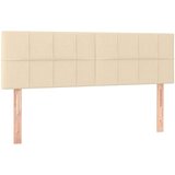  Box spring postelja z vzmetnico krem 140x200 cm blago, (20895169) | Shoptok.si