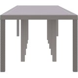  Stol za vrt Svjetlosiva 350 x 100 x 74 cm poliratan | shoptok.hr