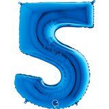  balon broj 5 plavi sa helijumom Cene