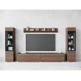 P & B Dnevni Regal Vera Ii, Barva Oreha, Osvetlitev, 4-Delni | Shoptok.si