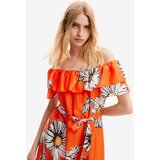 Desigual Ljetna haljina 'Daisy' žuta / narančasta / crna / bijela | shoptok.hr